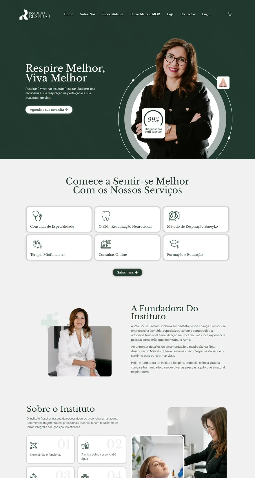 Website criado para o Instituto Respirar