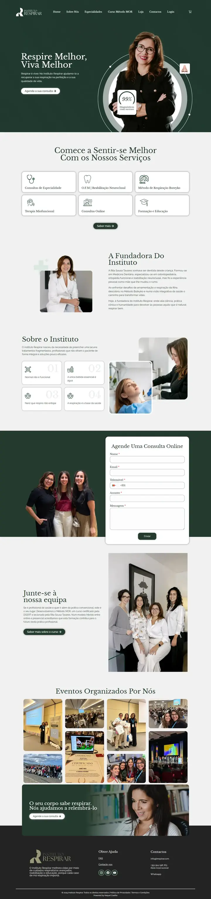 Website criado para o Instituto Respirar