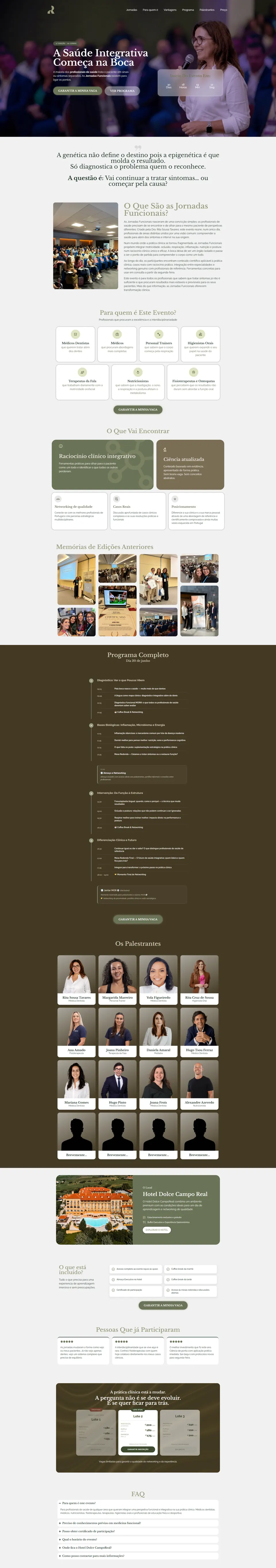 Página completa da landing page de Jornadas Funcionais