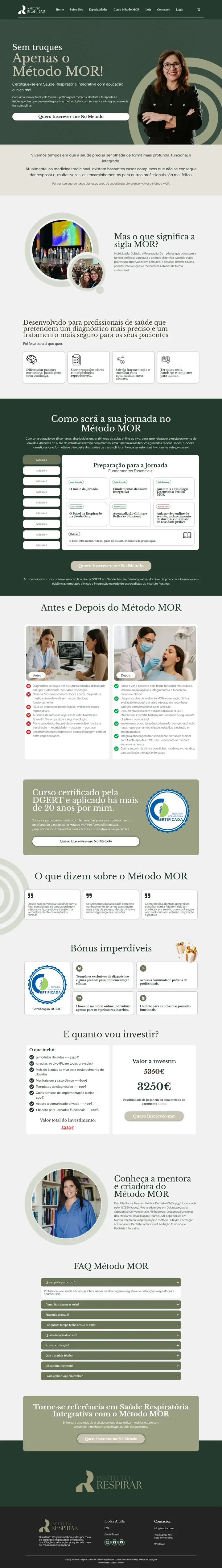 Landing page criado para o curso Método MOR