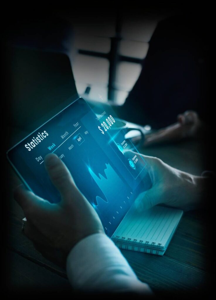 business concept with graphic holography 1 1